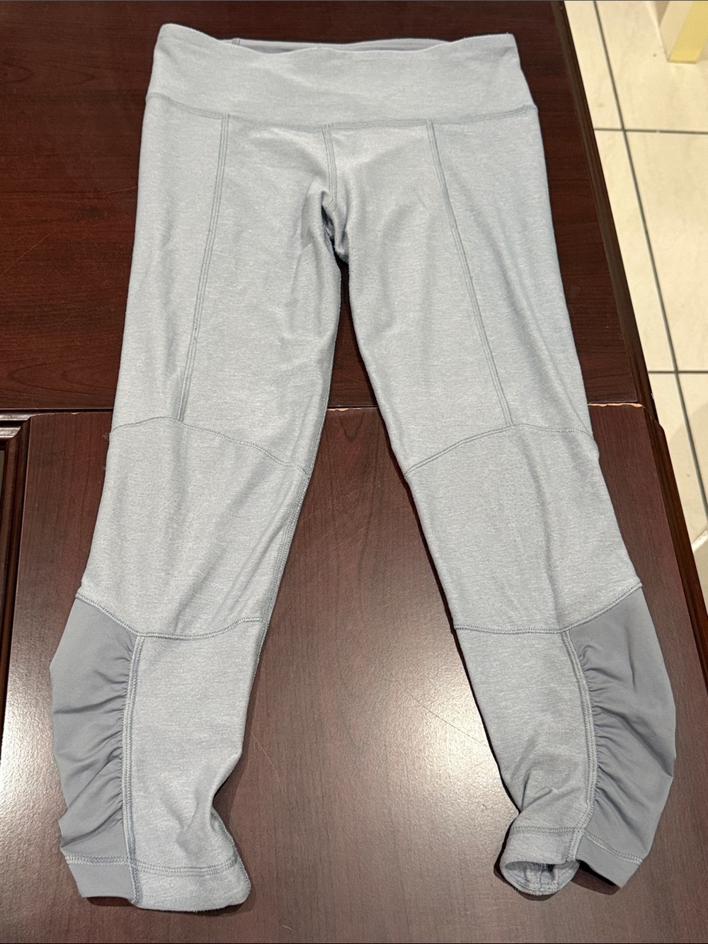 Lululemon Thin Soft Leggings, Light Gray, Size 6